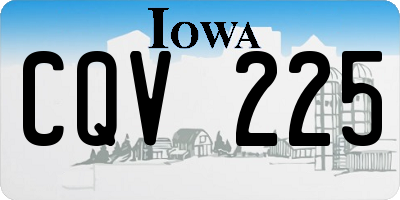 IA license plate CQV225