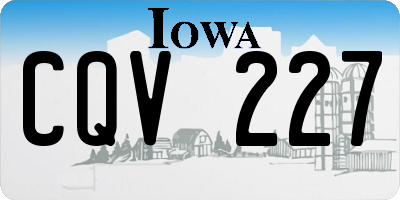 IA license plate CQV227
