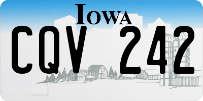 IA license plate CQV242