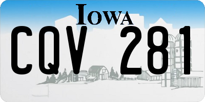 IA license plate CQV281