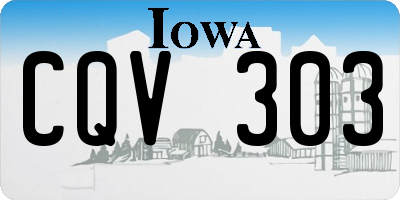 IA license plate CQV303