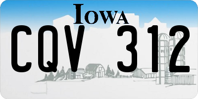 IA license plate CQV312