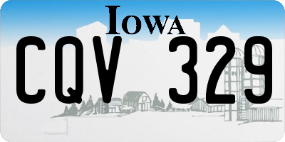 IA license plate CQV329
