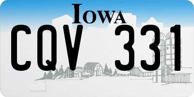 IA license plate CQV331