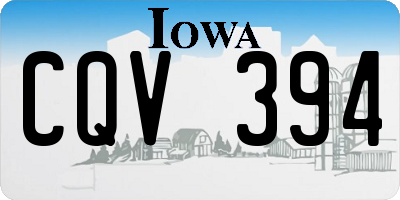 IA license plate CQV394
