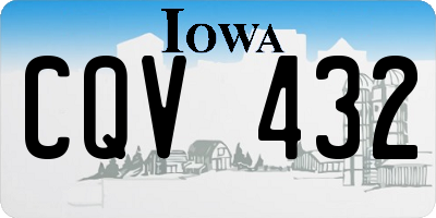 IA license plate CQV432
