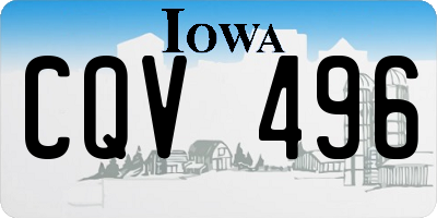 IA license plate CQV496