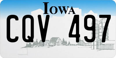 IA license plate CQV497