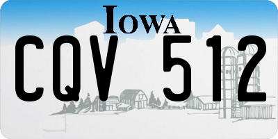 IA license plate CQV512