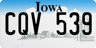 IA license plate CQV539