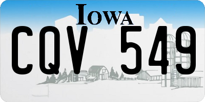 IA license plate CQV549