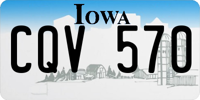 IA license plate CQV570
