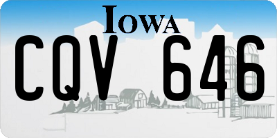 IA license plate CQV646