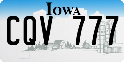 IA license plate CQV777