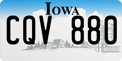 IA license plate CQV880