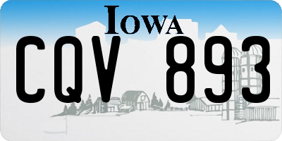 IA license plate CQV893