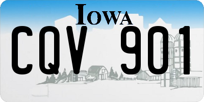 IA license plate CQV901