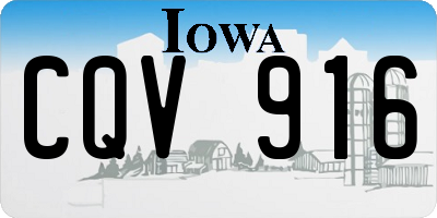 IA license plate CQV916