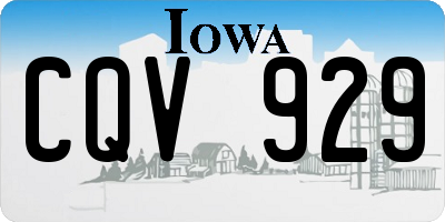 IA license plate CQV929