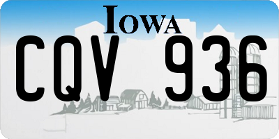 IA license plate CQV936