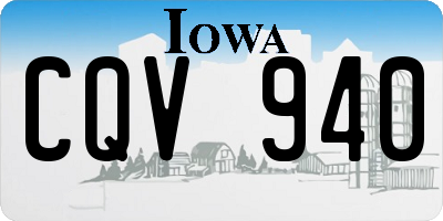 IA license plate CQV940