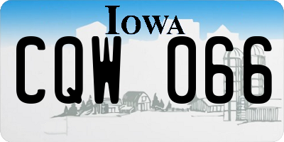 IA license plate CQW066