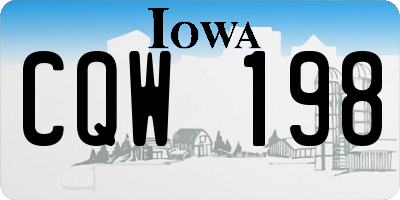 IA license plate CQW198