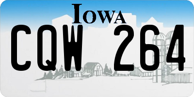 IA license plate CQW264