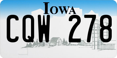 IA license plate CQW278