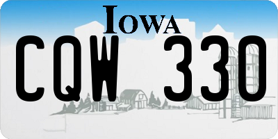 IA license plate CQW330