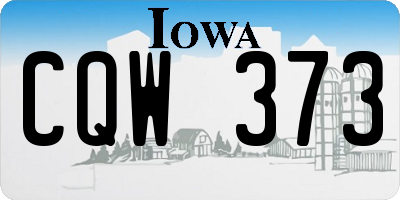 IA license plate CQW373