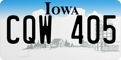 IA license plate CQW405