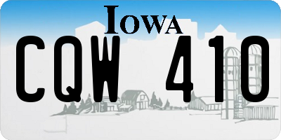 IA license plate CQW410