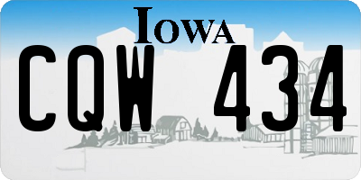 IA license plate CQW434