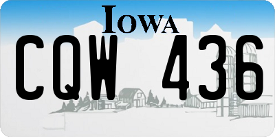 IA license plate CQW436