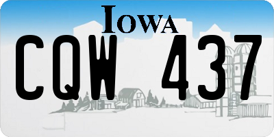 IA license plate CQW437