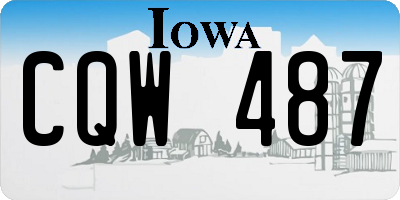 IA license plate CQW487