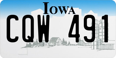 IA license plate CQW491