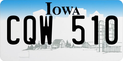 IA license plate CQW510
