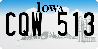 IA license plate CQW513