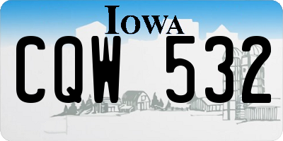 IA license plate CQW532