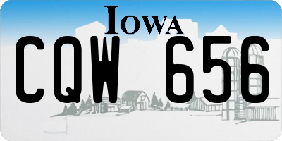 IA license plate CQW656