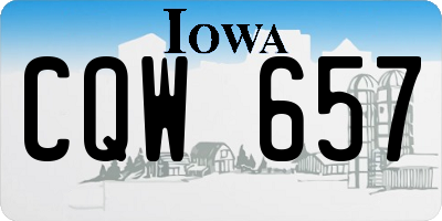 IA license plate CQW657