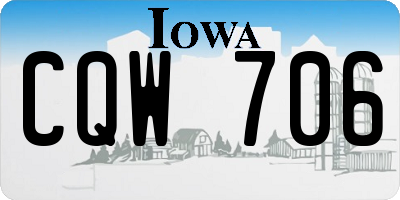 IA license plate CQW706