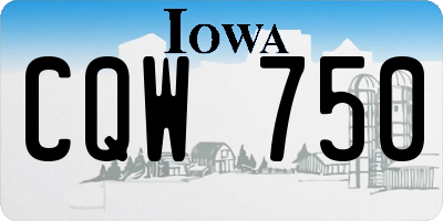 IA license plate CQW750