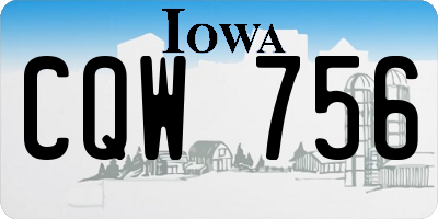 IA license plate CQW756