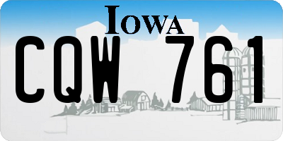 IA license plate CQW761