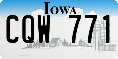 IA license plate CQW771