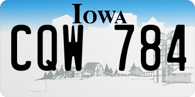 IA license plate CQW784