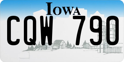 IA license plate CQW790